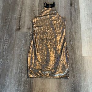 ONE LOVE CLOTHING PEWTER SEQUIN DRESS